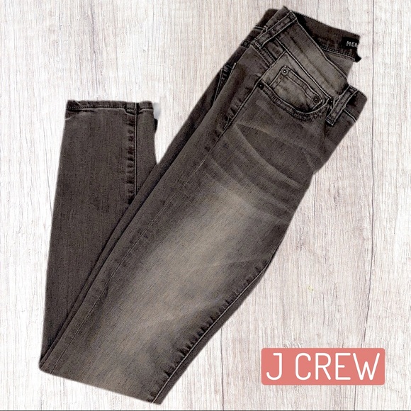 J CREW Midrise Skinny Jean - Gray Wash - Size 24
